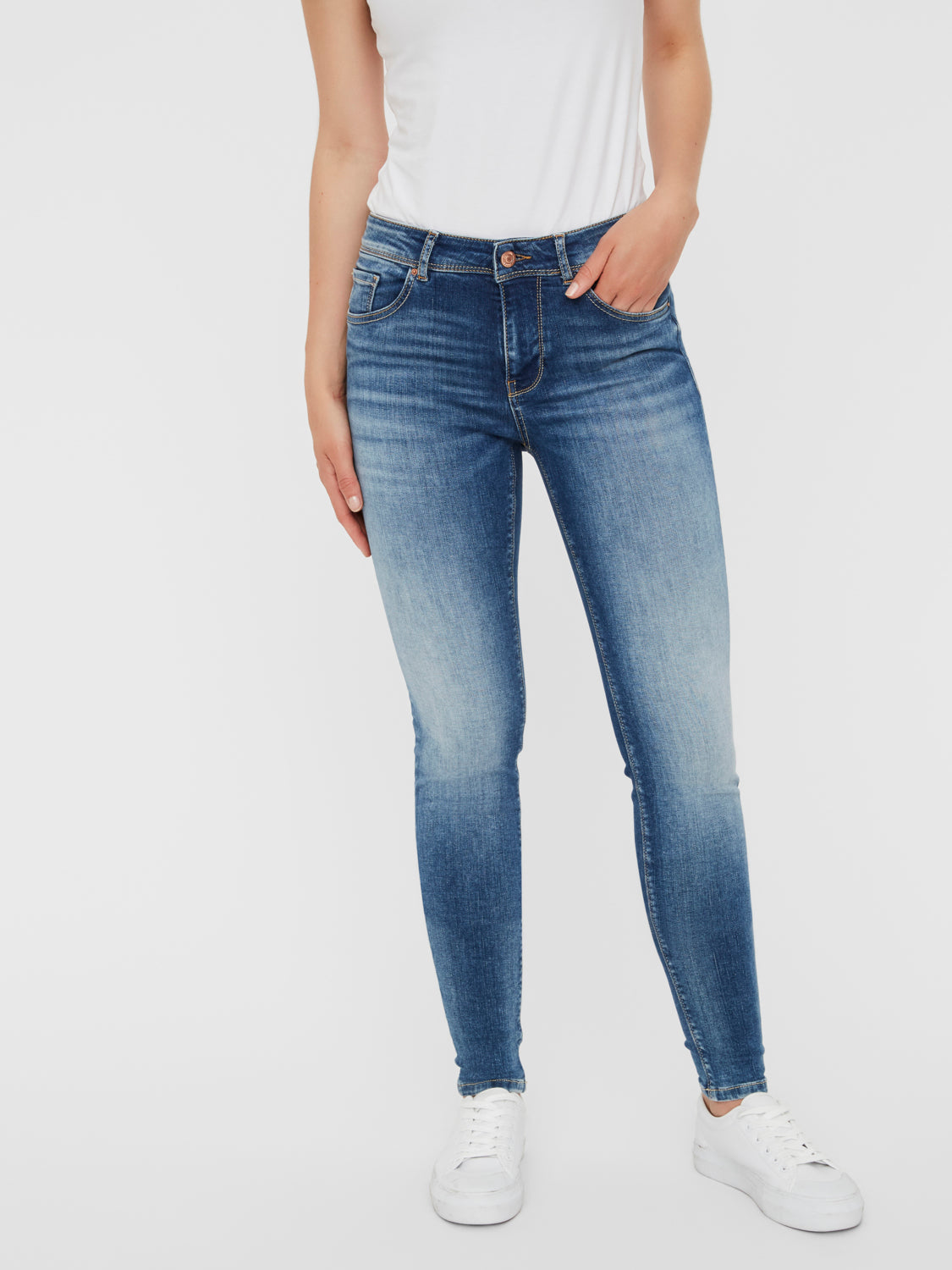 VMLUX Skinny Jeans - medium blue denim
